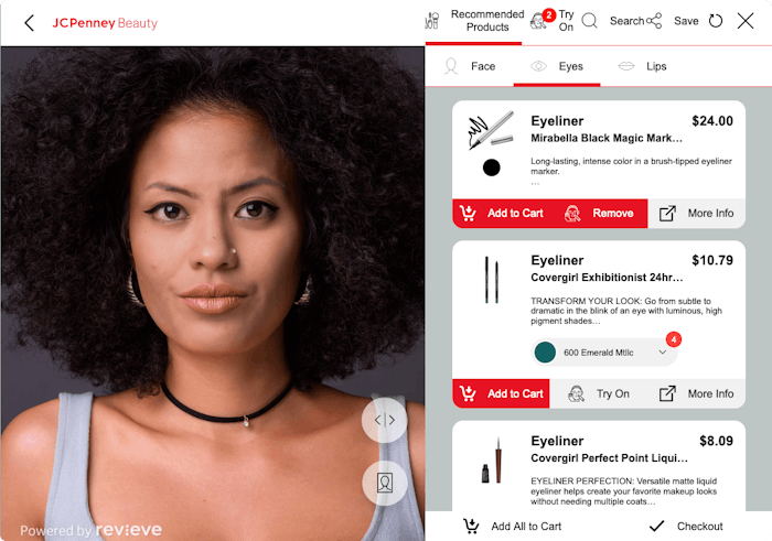 Customers can take or upload a picture of themselves and answer a quick questionnaire about their skin type and concerns.