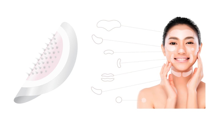 Mineed Technology's dissolvable microneedle patch technology reportedly delivers actives to the skin.