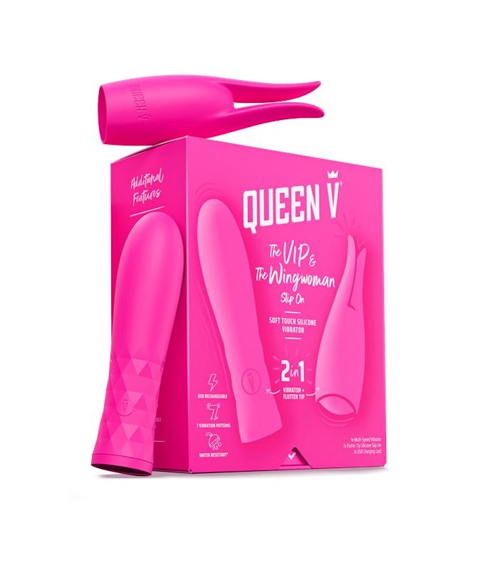 Made with a soft-touch and flexible composition, the vibrator and attachment duo are easy-to-use, water-resistant and compact.