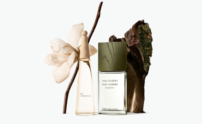 Shiseido’s fragrances are topped with Quadpack’s new wood caps that are made of wood from sustainably managed European forests, don’t have plastic inserts, and are outfitted with a solo rib pattern that provides a tight closing system.