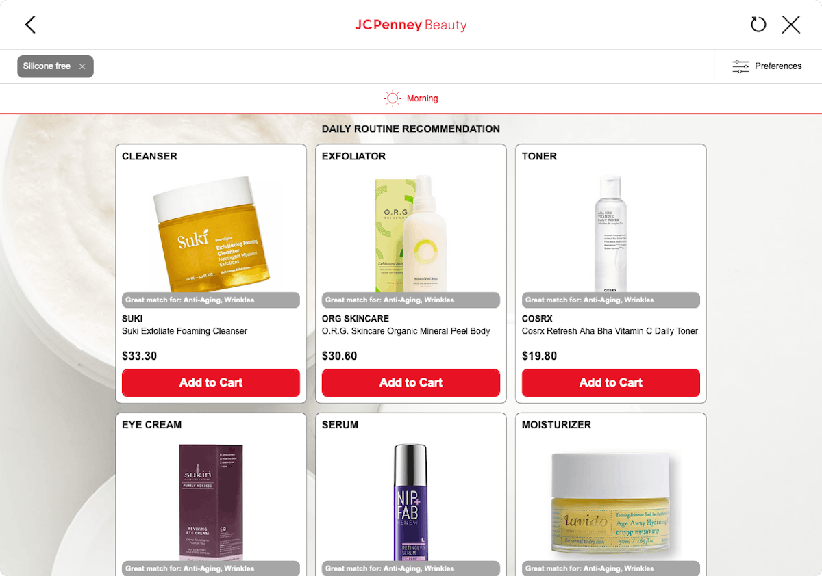 JCPenney Offering AI Skin Care Advisor & AR Makeup Try-On