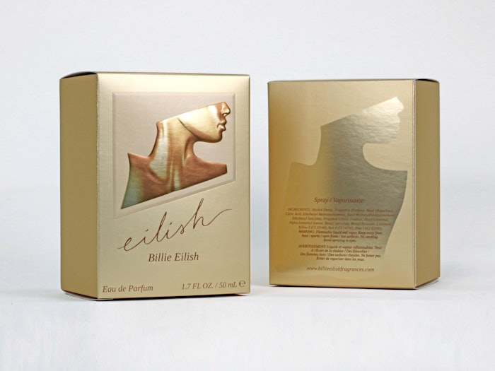 Diamond won a Best of Category award in the “Packaging - Cartonboard” category for Parlux Fragrances' Eilish by Billie Eilish packaging.