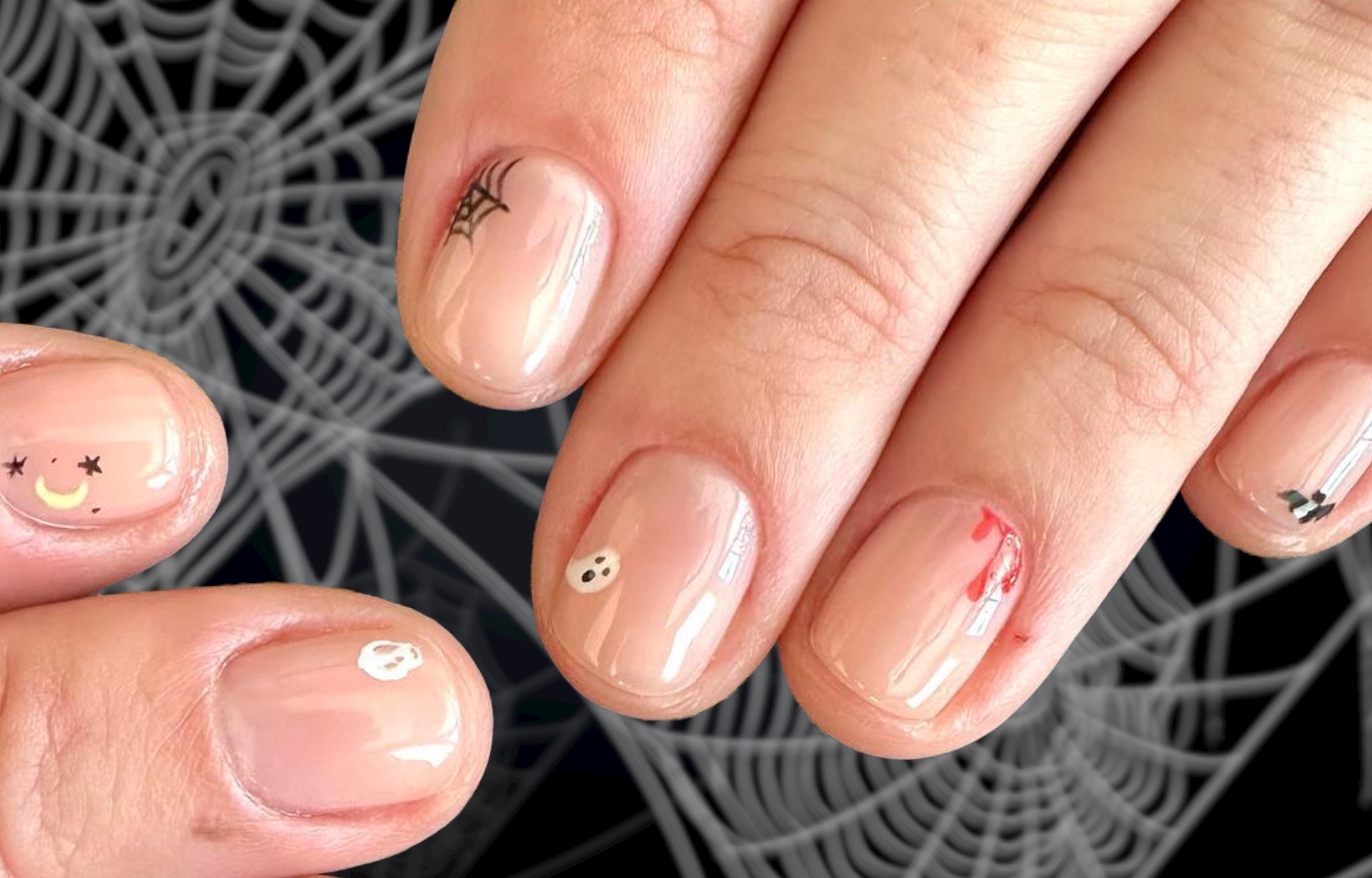 Simple Halloween nail art