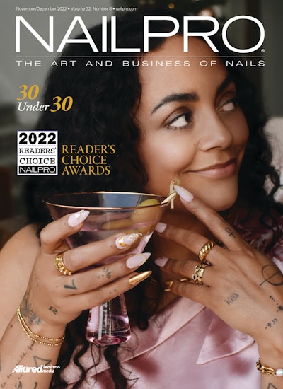 Nailpro November/December 2022 with cover nail art by Hilary Dawn Herrara