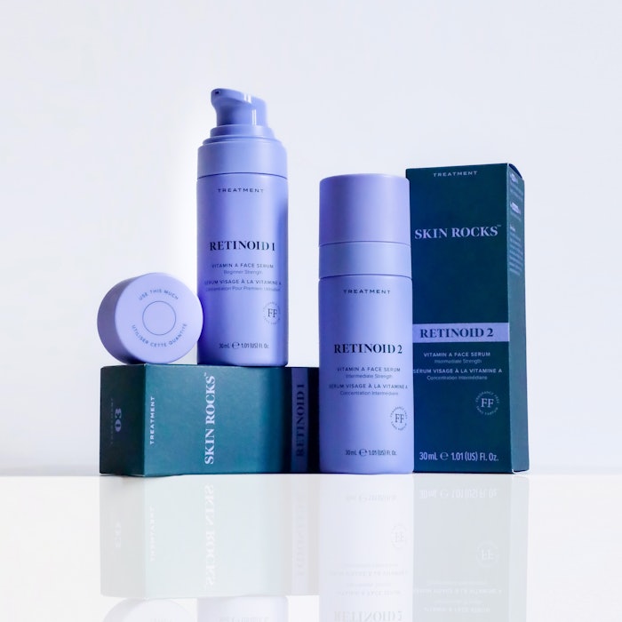 Retinoid 1 and Retinoid 2 is formulated with hydroxypinacolone retinoate to visibly reduce the appearance of fine lines, dullness, breakouts, uneven skin texture and tone.