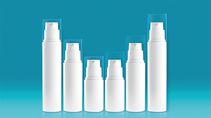 The pump is available in 15, 30 and 50 ml capacities with either a low or high profile cap which can be mixed or matched to different sizes.