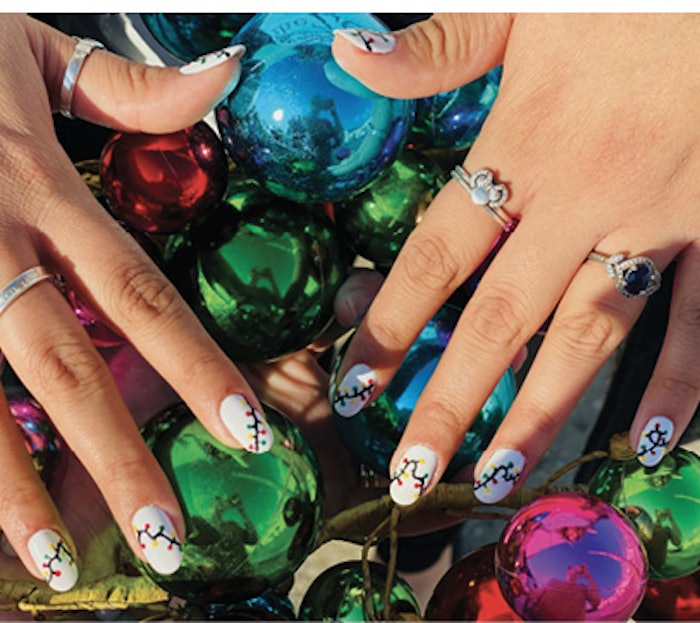 See all eight Christmas light nail looks in our November/December magazine