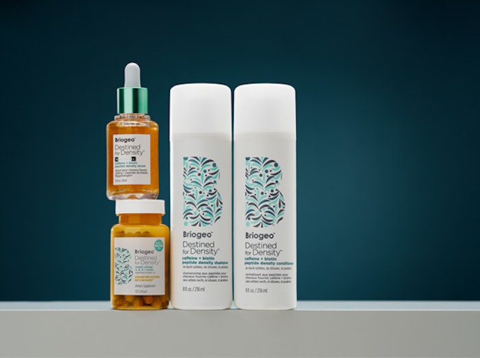 Briogeo's Destined for Density Full Hair Care System, for thicker, fuller and healthier-looking hair.