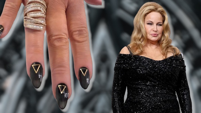 Learn how to recreate the gothic nail look worn by Jennifer Coolidge at the Golden Globes from nail artist Vanessa Sanchez McCullough.