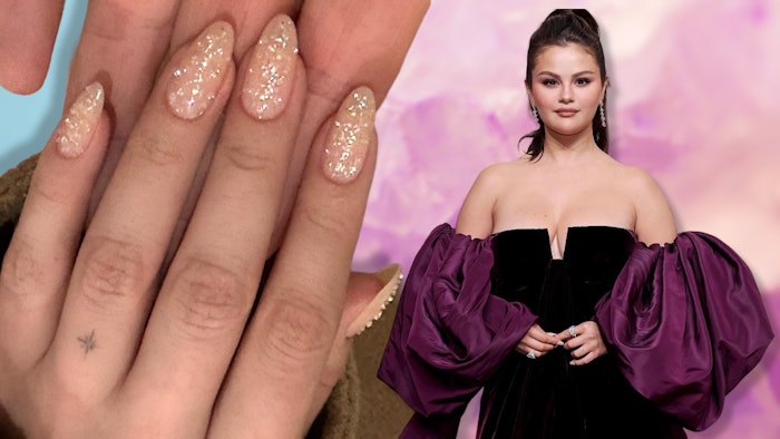 Find out how Tom Bachik created this Swarovski mani for Selena Gomez