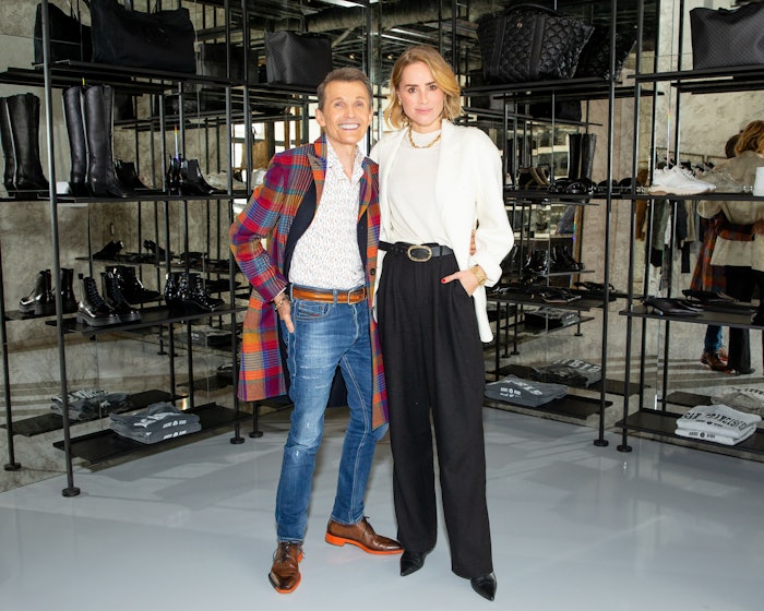 Olehenriksen CEO Ole Henriksen (left) and Anine Bing, global Scandi brand advisor.
