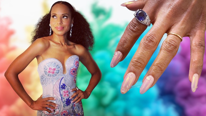 Find out how manicurist Diem Truong created this glazed donut mani for Kerry Washington.