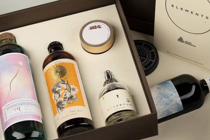 The company's presentations included six new 'Elements' prototype labels across the food, drink and beauty sectors.