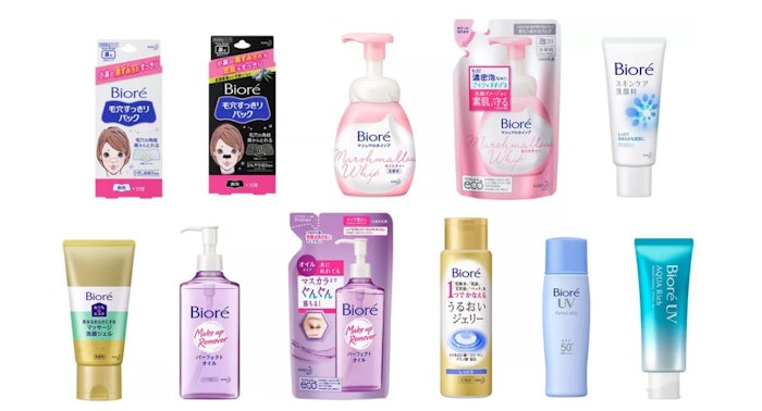 Bioré products sold in Brazil.