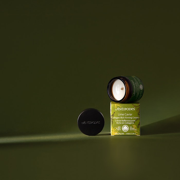 Antipodes' new Lime Caviar Collagen-Rich Firming Cream includes finger lime caviar, which is rich in AHAs and stimulates cell turnover.