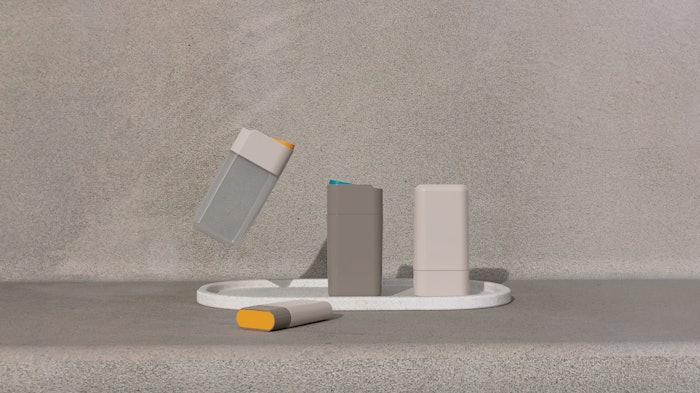 NF Beauty Group’s new Ambit Tottle (available in 30 ml and 50 ml fill sizes) features a racetrack configuration and elongated side press disc cap.