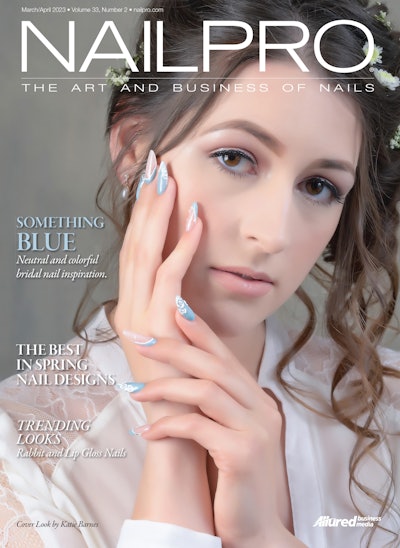 Nailpro's March/April 2023 cover with nails done by Katie Barnes.