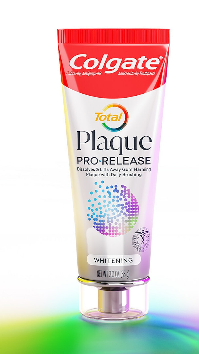 Total Plaque Pro-Release is available in Whitening and Fresh Mint at retailers nationwide.