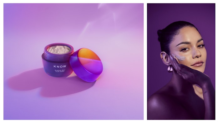Vanessa Hudgens' newly relaunched Know Beauty with a detoxifying clay face mask, available via the brand's online store and Amazon U.S. store. The new launch is the first of several planned product releases.