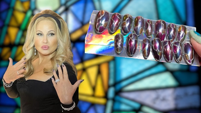 Learn how Vanessa Sanchez McCullough created Jennifer Coolidge's stained glass nails for the SAG Awards.