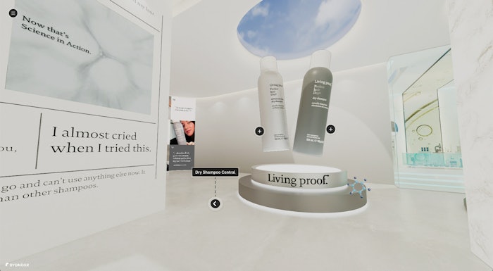 Shoppers are welcomed with the Dry Shampoo Center, showcasing the Perfect Hair Day Dry Shampoo and Advanced Clean Dry Shampoo.