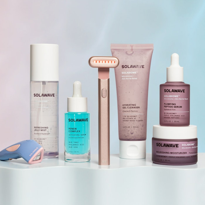 Solawave's new 4-in-1 Radiant Renewal Skincare Wand, Renew Complex Serum, and the brand's Bye Acne tool will be available in all store locations.
