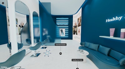 The third room takes shoppers into a virtual Living Proof salon.