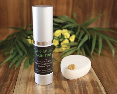 Ingredion’s vanishing skin tint with SPF 35 is a dry-touch moisturizer for medium to light toned skin with sun protection and sheer coverage that blends quickly and easily into skin.