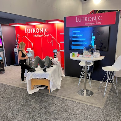 Lutronic's exhibit booth at the Aesthetic Marketplace.