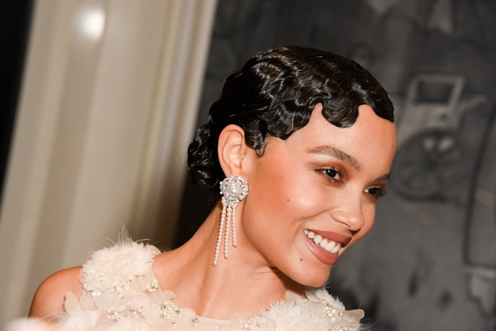 Celebrity hairstylist Naeemah LaFond created Whitney Peak's hair look for the 2023 Met Gala using products from Moroccanoil.