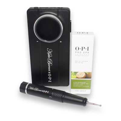 Katie Barnes Tool Range and OPI have also collaborated on an exclusive bit bundle of KB Polishing Ball E-File Bit and OPI cuticle oil to slough away dry skin to take your manicures to the next level.
