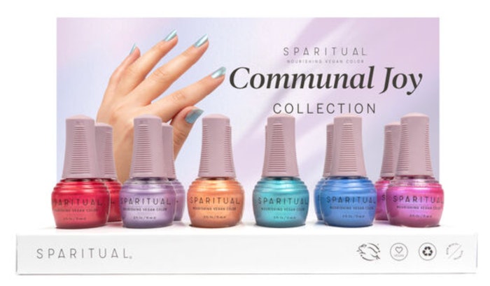 SPARITUAL’s new Summer Collection Communal Joy is a six-piece nourishing vegan color collection showcasing bright, cheerful shades that invigorate community and fun.