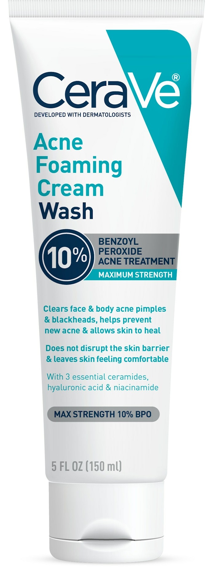 The Acne Foaming Cream Wash helps clear and treat acne breakouts and prevent new pimples from forming.