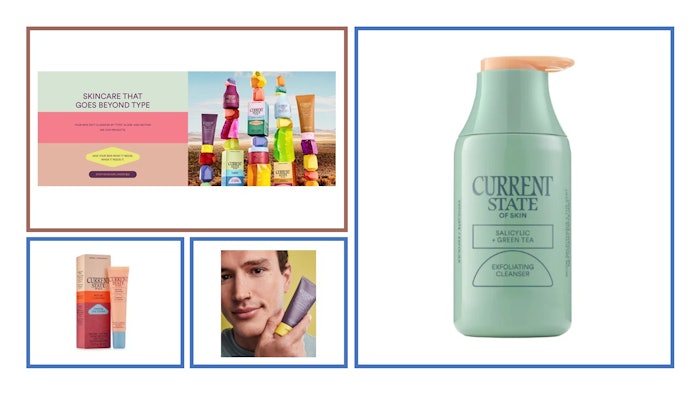 The brand's formulas feature ingredients that work synergistically and fall under six Current Core “food groups” (exfoliation, vitamins, non-fragrant plant oils, antioxidants and plant extracts, cell communicating ingredients and skin-identical hydrators and strengtheners).