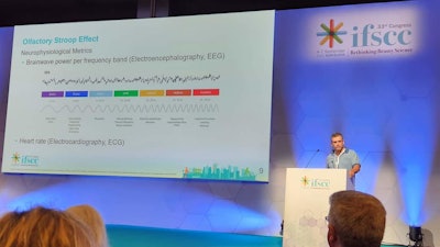 Hugo Alexandre Ferreira, of the University of Lisbon, presented the Stroop Effect and neural correlates of scent cognitive interference.