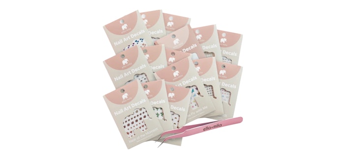 Ella+Mila's new nail art sticker decals features 19 different sets to get creative with!