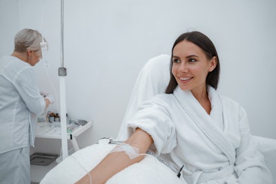 On the holistic wellness front, Square reports that vitamin, medication and hydrating fluid IV therapies are increasingly popular; photo by Daria at Adobe Stock.