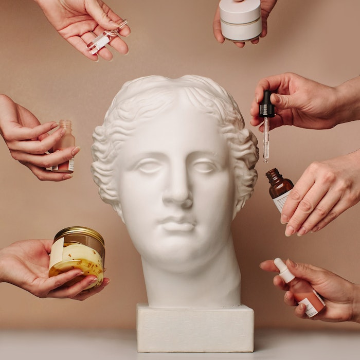 The home spa product market is shifting to include medspa-level solutions that mimic everything from Botox to eye lifts; image by Sofiia Bakh.