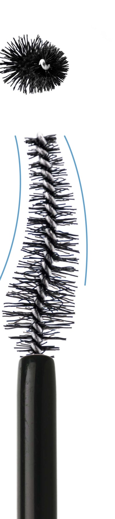 Brivaplast’s APP618 Double-S Drop mascara brush has the shape of a long and thin curved drop.