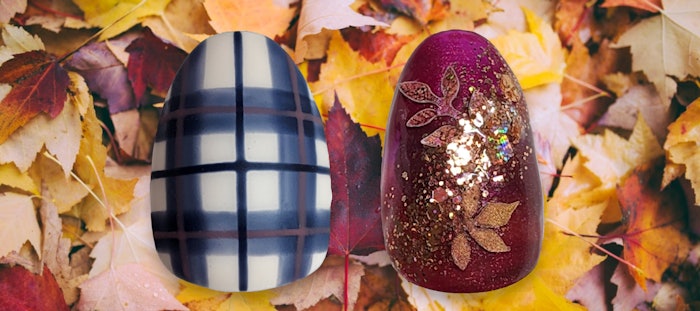 Nail artist Taryn VanAlfen shares two autumn nail designs perfect for sweater weather.
