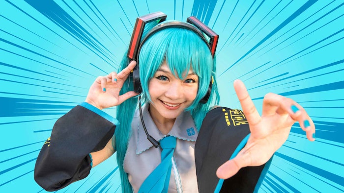 Japanese virtual anime vocaloid Hatsune Miku has inspired cosplay, not to mention shampoo/conditioner and cosmetic lines,