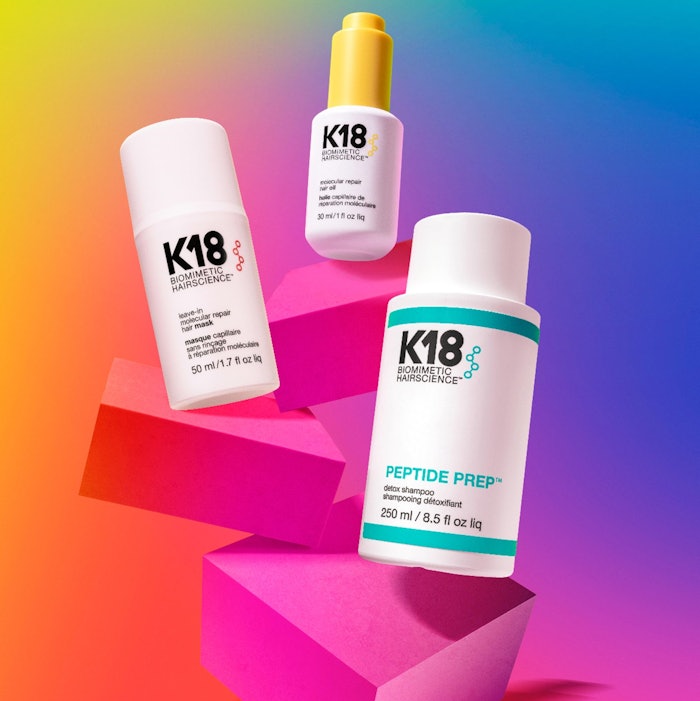 K18’s range of six products help to identify and address the causes of hair damage.