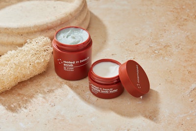 Cosmopak's body care range includes a nourishing peptide body butter featuring peptides to promote collagen production and boost skin elasticity. The exfoliating body scrub, meanwhile, gently removes dead skin cells for a smooth and radiant complexion. Both are packaged in jars.