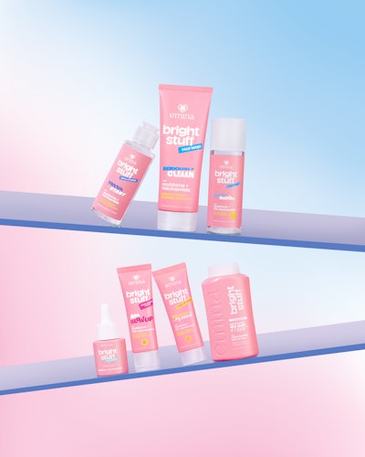The Bright Stuff series includes a Micellar Water, Face Wash, Face Toner, Face Serum, Moisturizing Cream, Tone Up Cream and Loose Powder.
