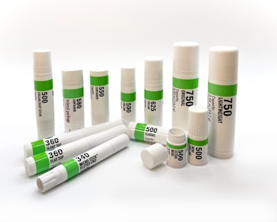 Federal Package’s lip balms are available in any Pantone color and a wide variety of stock and custom styles; containers can be finished with several decorating options. Sizes range from 0.05 oz to 0.21 oz, including propel-repel containers and a variety of caps. All injection molding and automated assembly are done on-site at the company’s FDA-registered facility in Chanhassen, Minnesota.
