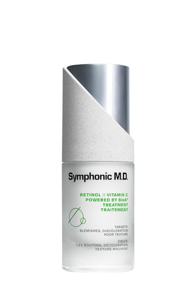 Symphonic M.D. has launched Retinol :: Vitamin C Powered by BioA3 Treatment, a combination of both retinol and vitamin C that can be used twice daily to combat blemishes, hyperpigmentation, clogged pores, and rough texture without sensitivity.
