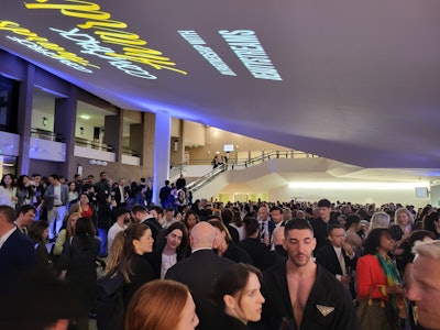 Scenes from the awards pre-show cocktail. The winners were drawn from among 700 nominations from the event's exhibitors, which were whittled down to 51 finalists as assessed by their innovation, circularity and appeal to the market.