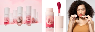 A recent Mintel analysis noted that moderate makeup users appreciate multi-use products such as sticks or powders that can be simultaneously applied to the lips, cheeks, eyes and more; pictured is Caliray's Socal Superbloom Lip + Cheek Tint Soft Stain Blush, which is infused with hyaluronic acid, niacinamide and squalane to add a burst of hydration, reduce inflammation and help retain skin elasticity.