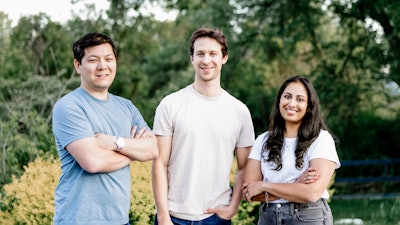 Bluebird Climate's founders, from left: Dennis Lee, Jamie McCroskery and Anisha Gupta.