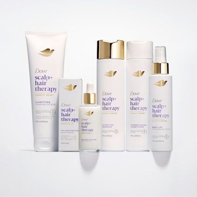 In March 2024, Dove launched its Scalp + Hair Therapy Density Boost range for the hair and scalp. Per the brand, 89% of women who tested the product “saw thicker, stronger hair after using Dove Fullness Restore Scalp Serum.”